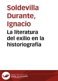 La literatura del exilio en la historiografía