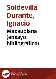 Maxaubiana (ensayo bibliográfico)