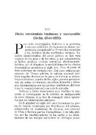 Pleito teresianista luminoso y memorable : (Ávila, 1544-1551)