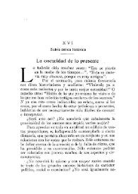 Sobre crítica histórica : La oscuridad de lo presente