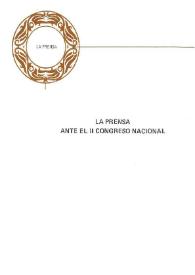 La prensa ante el II Congreso Nacional