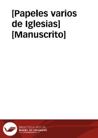 [Papeles varios de Iglesias][Manuscrito]