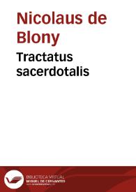 Tractatus sacerdotalis