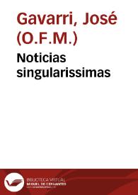 Noticias singularissimas