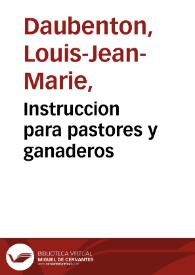 Instruccion para pastores y ganaderos