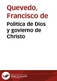 Politica de Dios y govierno de Christo