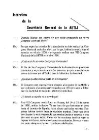 Interview de la Secretaría General de la AETIJ