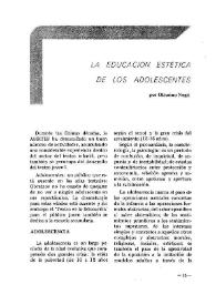 La educación estética de los adolescentes