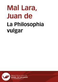 La Philosophia vulgar