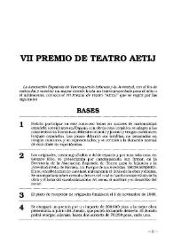 VII Premio de Teatro AETIJ