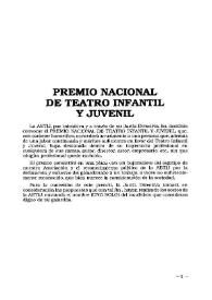 Premio Nacional de Teatro Infantil y Juvenil