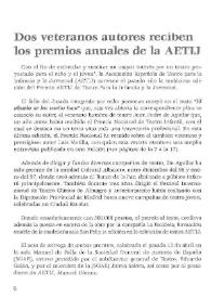 Dos veteranos autores reciben los premios anuales de la AETIJ