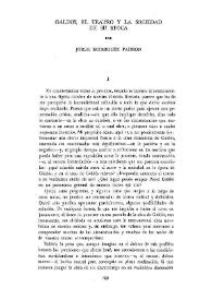 Galdós, el teatro y la sociedad de su época