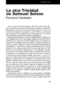 La otra Trinidad de Samuel Selvon