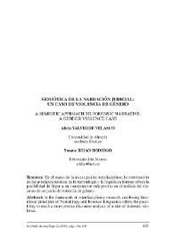 Semiótica de la narración judicial: un caso de violencia de género