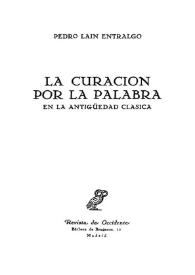 La curación por la palabra en la Antigüedad Clásica