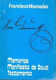 Memorias. Manifiesto de David. Testamento [Fragmento]