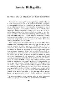 El tema de la amistad en Laín Entralgo [Reseñas]