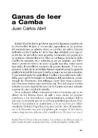 Ganas de leer a Camba