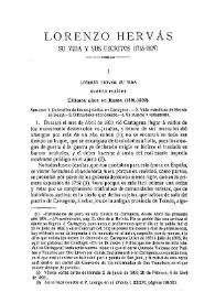 Lorenzo Hervás : su vida. Cuarto período. Últimos años en Roma (1801-1809)