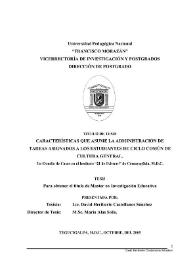 Características que asume la administración de tareas asignadas a estudiantes de Ciclo Común de Cultura General : Un estudio de casos en el Instituto 