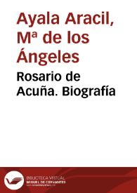 Rosario de Acuña. Biografía