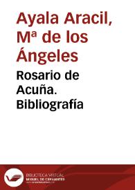 Rosario de Acuña. Bibliografía