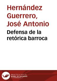 Defensa de la retórica barroca