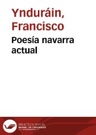 Poesía navarra actual