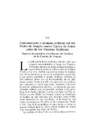 Conjuraciones y alianzas políticas del rey Pedro de Aragón contra Carlos de Anjou antes de las Vísperas Sicilianas : nuevos documentos procedentes del Archivo de la Corona de Aragón