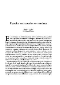 Espacios entremesiles cervantinos