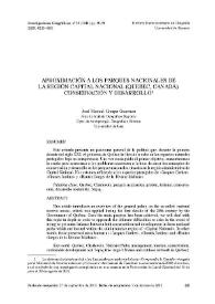 Aproximación a los parques nacionales de la Región Capital Nacional (Quebec, Canadá). Conservación y desarrollo