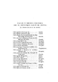 Títulos de nobleza concedidos por el Archiduque Carlos de Austria (el primer Carlos III de España)