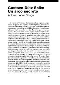 Gustavo Díaz Solís : Un arco secreto