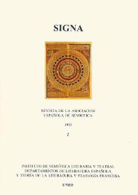 Signa : revista de la Asociación Española de Semiótica. Núm. 2, 1993