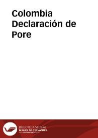 Declaración de Pore, 18 de diciembre 1818