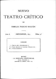 Nuevo Teatro Crítico. Año I, núm. 9, septiembre de 1891