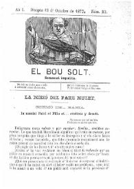 El Bou Solt : semanari impolític. Añ I, núm. 23 (Disapte 13 d'Octubre de 1877) [sic]