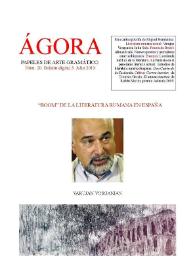 Ágora: papeles de arte gramático. Núm. 20, julio 2010