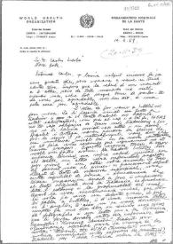 Carta de Eugenio Xammar a Carlos Esplá. Ginebra, 16 de febrero de 1959