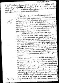 Borrador de certificado de la Real Orden por la que se encarga a Manuel de la Corte y Ruano la subinspección de las antigüedades de Andalucía y que en virtud de esta disposición ha remitido mensualmente a la Real Academia de las Historia parte de sus actividades por la que que no ha recibido, ni de este Cuerpo Literario ni del Gobierno, recompensa alguna pecuniaria