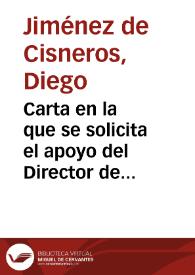 Carta en la que se solicita el apoyo del Director de la Real Academia de la Historia para que su hermano obtenga una cátedra de instituto. Se remite también el calco de una medalla de plata de Fernando VI.