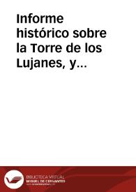 Informe histórico sobre la Torre de los Lujanes, y estado de conservación en que se encuentra