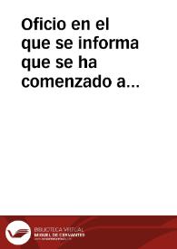 Oficio en el que se informa que se ha comenzado a revisar los documentos existentes en el Archivo de Simancas relativos a la prisión de Francisco I en la Torre de los Lujanes