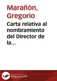 Carta relativa al nombramiento del Director de la Academia como Vicepresidente del Patronato del Museo del Pueblo Español, a la que se adjunta otra, relativa al mismo asunto de Luis de Hoyos Sainz.