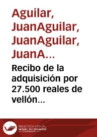 Recibo de la adquisición por 27.500 reales de vellón en que se concertó con sus descubridores la compra del Disco de Teodosio y dos tazas de plata.