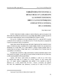 Sarraïns desaveïnats d'Elx a mitjan segle XIV (1449) segons llur propi testimoni : dificultats econòmiques i conflictivitat interna de la moreria