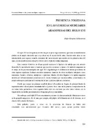 Presencia toledana en las yeserías mudéjares aragonesas del siglo XVI