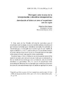 Distinguir entre teorías de la interpretación y directivas interpretativas  : introducción al debate en torno al escepticismo ante las reglas