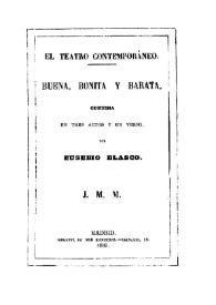 Buena, bonita y barata  : comedia en tres actos y en verso